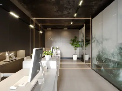 Office 3d corona 3d max 2020 3D model