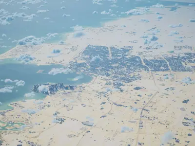 Doha Qatar City Landscape 3D Model 3D model