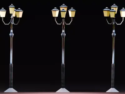 Amusement Park - Lamp Low-poly 3D model