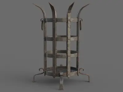 Dungeon Brazier Low-poly 3D model