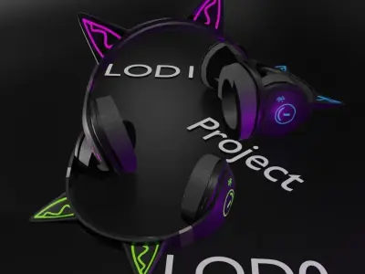 Headset Free low-poly 3D model