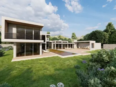 Casa Scene-villa-modern house 3D model