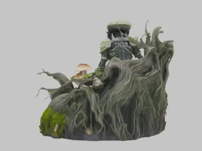 Ancient Statue 3D Model Low-poly 3D model buy