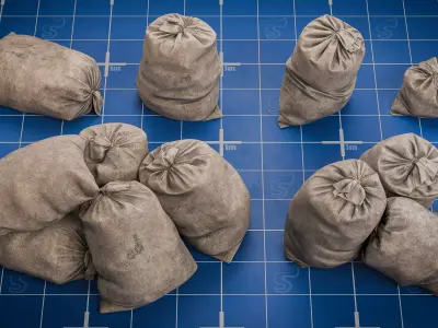 Realistic Garbage Bags Pack - Game Ready Props with LODs Low-poly 3D model