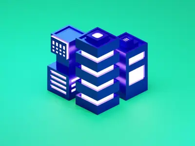 Low Poly building set of buildings Free low-poly 3D model
