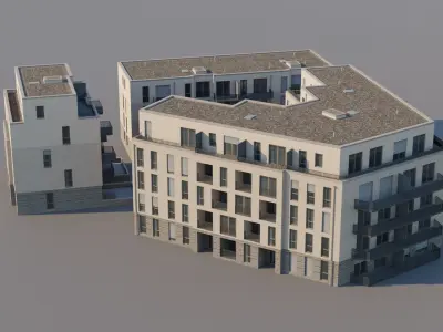 Modern Apartments European Pack Low-poly 3D model
