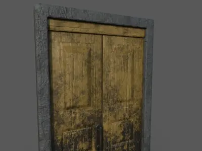 old wooden gate  3D model