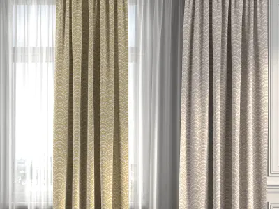 Curtain Set 229 3D model