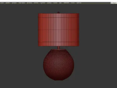  Permelia Grey Hobnail Glass Table Lamp Low-poly 3D model