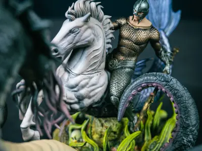 Epic Fishman And Octopus 3D Print Model  3D print model