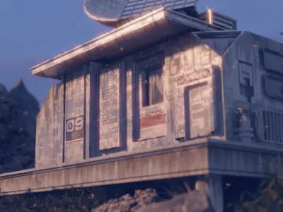 sci fi bilding 3D model