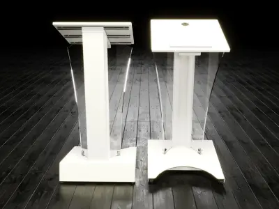 Transparent Lectern Podium 3D model