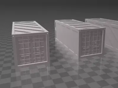 FUTURISTIC SHIPPING CONTAINER orCARGO 3D model