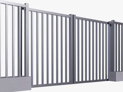 Fence Low-poly 3D model