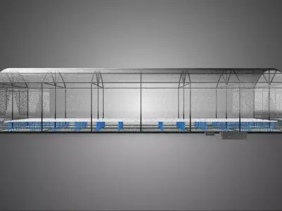 GREENHOUSE PLANT FARM CULTIVATION AEROPONIC HYDROPONIC GARDEN 3D model