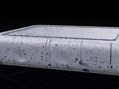Parking Wheel Stopper Realistic Urban 3D Model Low-poly 3D model