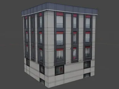 Architectural Building-9 Low-poly 3D model