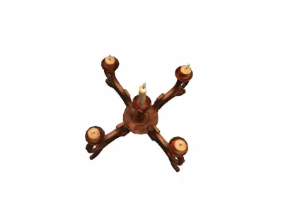 Simple Wooden Candle Holder With 3d Model Generated 3D model
