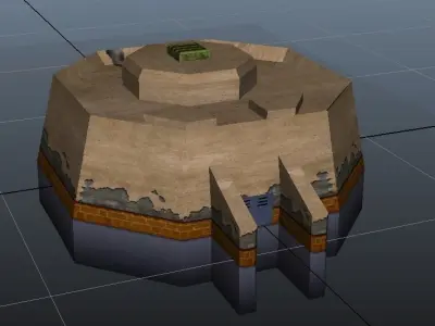 Bunker Units Low-poly 3D model