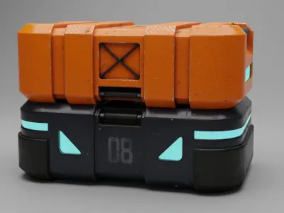 Sci-fi Box  PBR Low-poly Game Prop Low-poly 3D model