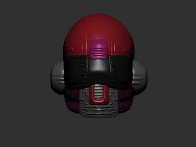 helmet high poly sculpt 3d printable ver 7 3D model 3D model 210