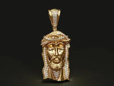 Jesus diamond  Hip Hop  pendant 3D print model