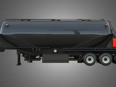 Feldbinder Silo Trailer 3D model