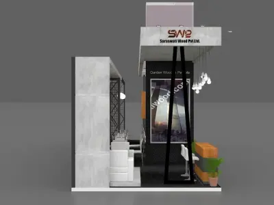 12M x 3M Exhibition Stall Design  3D model
