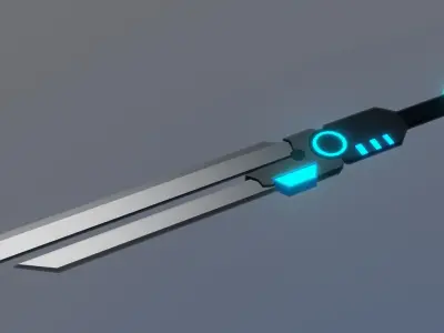 Scifi Sword Pack Low-poly 3D model