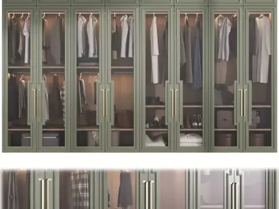 Wardrobe with filling 3D model