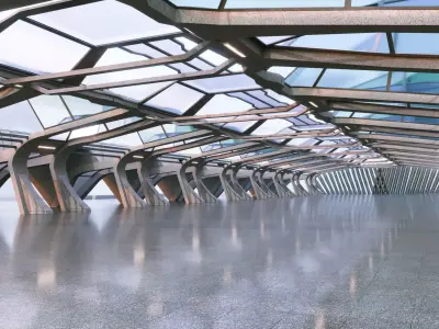 Modern Corridor Scene - Architectural Background - V1U5 3D model