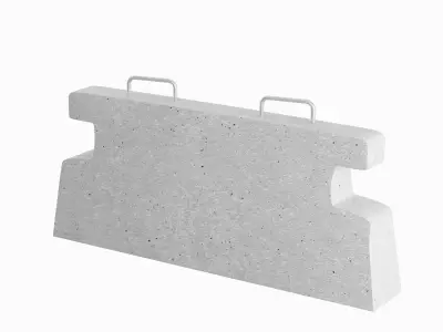 Stone Barrier 02 Low-poly 3D model
