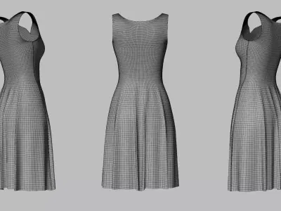 Dress 36 Light Burst Static Low-poly 3D model