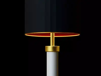 shade black yellow glow lamp 3D model