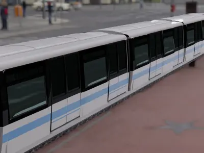 subway animation and door opening Low-poly 3D model