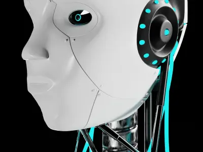 Artificial intelligence Cyborg 3D model