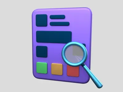 3D app web Icon Low-poly 3D model-09 Low-poly 3D model