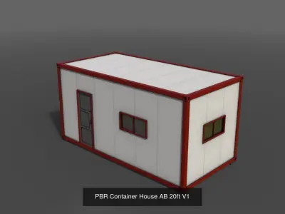 PBR Container House AB 3D Model Pack
