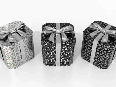  Gift Boxes - 5-Pack with Glossy Ribbon Bow 