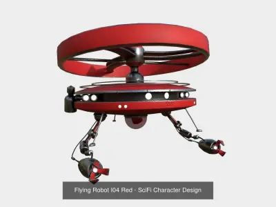 10 Flying Robot I Collection - SciFi Character Design 3D Model Pack