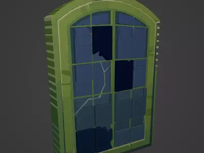 Medieval Window Low-poly 3D model