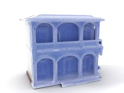 Classic Colonial House model pack Low-poly 3D model