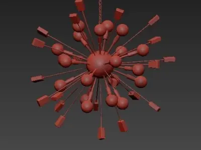 Loft Industrial Sputnik Chandelier 3D model