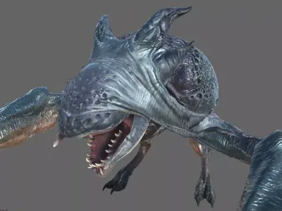 Alien Thresher Low-poly 3D model