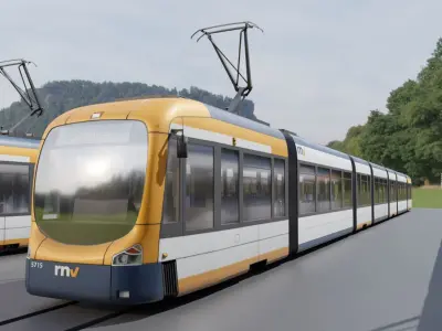 RNV 8 Tram Set  Low-poly 3D model