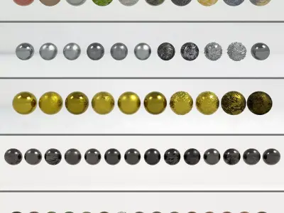 60 Metal Materials for Cinema4d Octane Render Texture
