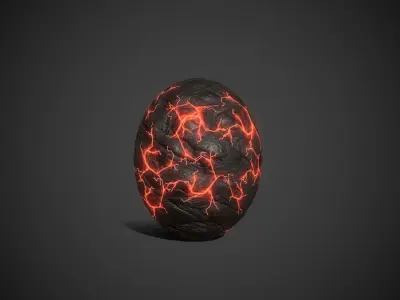 Dragon Egg Low-poly 3D model