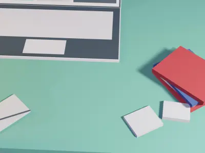 A room of primitives Free low-poly 3D model