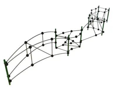 modern playground  workout Low-poly 3D model