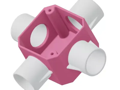 Kids Four Way Junction Box Toy 3D model